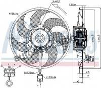 Ventilátor chladiče NISSENS 85703