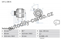 Alternátor BOSCH (BO 0986084230)