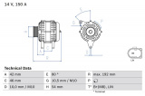 Alternátor BOSCH (BO 0986084230)