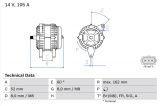 Alternátor BOSCH (BO 0986081090)