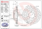 Brzdový kotouč BREMBO 09.C089.11 - PORSCHE
