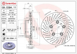 Brzdový kotouč BREMBO 09.C094.11 - PORSCHE