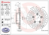 Brzdový kotouč BREMBO 09.C095.11 - PORSCHE