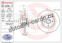 Brzdový kotouč BREMBO 08.A238.17 - RENAULT