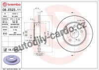 Brzdový kotouč BREMBO 08.E523.11