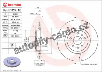 Brzdový kotouč BREMBO 09.5123.10 - MASERATI