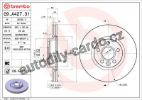 Brzdový kotouč BREMBO 09.A427.31