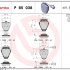 Sada brzdových destiček BREMBO P85038 - AUDI