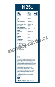 List stěrače BOSCH (BO 3397011813) - 250mm