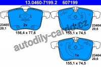 Sada brzdových destiček ATE 13.0460-7199 (AT 607199) - OPEL, SAAB
