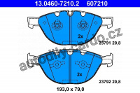Sada brzdových destiček ATE 13.0460-7210 (AT 607210) - BMW