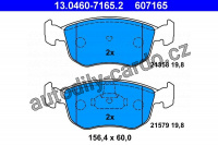 Sada brzdových destiček ATE 13.0460-7165 (AT 607165) - FORD