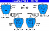 Sada brzdových destiček ATE 13.0460-2717 (AT 602717)