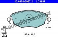 Sada brzdových destiček ATE Ceramic 13.0470-3987 (AT LD3987) - FORD