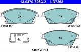 Sada brzdových destiček ATE 13.0470-7263 (AT LD7263)