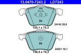 Sada brzdových destiček ATE Ceramic 13.0470-7243 (AT LD7243)