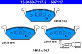 Sada brzdových destiček ATE 13.0460-7117 (AT 607117) AUDI, SEAT, ŠKODA, VW