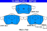Sada brzdových destiček ATE 13.0460-7122 (AT 607122) - AUDI, SEAT, ŠKODA, VW