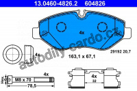 Sada brzdových destiček ATE 13.0460-4826 (AT 604826) - MERCEDES-BENZ, VW