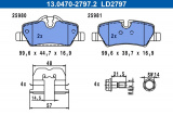 Sada brzdových destiček ATE 13.0470-2797 (AT LD2797)