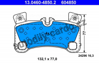 Sada brzdových destiček ATE 13.0460-4850 (AT 604850) - AUDI, VW