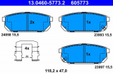 Sada brzdových destiček ATE 13.0460-5773 (AT 605773)