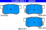 Sada brzdových destiček ATE 13.0460-5929 (AT 605929) - HONDA, SUZUKI