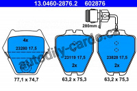Sada brzdových destiček ATE 13.0460-2876 (AT 602876) - AUDI