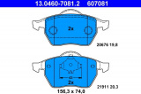 Sada brzdových destiček ATE 13.0460-7081 (AT 607081) - AUDI, SEAT, ŠKODA, VW