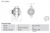 Alternátor BOSCH (BO 0986046270)