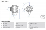 Alternátor BOSCH 0986080600
