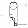 Sada rozvodového řemene CONTINENTAL CTAM CT1008K1