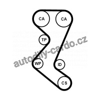 Sada rozvodového řemene CONTINENTAL CTAM CT1019K1