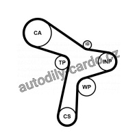 Sada rozvodového řemene s vodní pumpou CONTINENTAL CTAM CT1168WP7