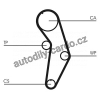 Sada rozvodového řemene s vodní pumpou CONTINENTAL CTAM CT908WP2