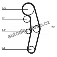 Sada rozvodového řemene s vodní pumpou CONTINENTAL CTAM CT1028WP3