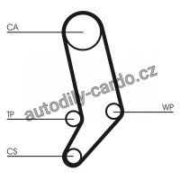Sada rozvodového řemene s vodní pumpou CONTINENTAL CTAM CT939WP5
