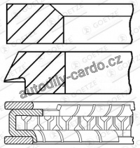Sada pístních kroužků GOETZE 08-349200-00 Sada pístních kroužků GOETZE 08-349200-00