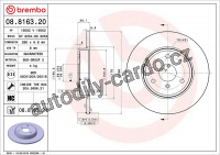 Brzdový kotouč BREMBO 08.8163.20