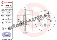Brzdový kotouč BREMBO 08.C308.10