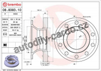 Brzdový kotouč BREMBO 08.8383.10