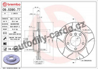 Brzdový kotouč BREMBO MAX 09.5390.77 - BMW