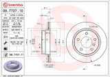 Brzdový kotouč BREMBO 09.7727.11