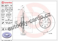 Brzdový kotouč BREMBO 09.A271.11
