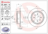 Brzdový kotouč BREMBO 08.6931.10 - PEUGEOT