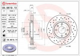 Brzdový kotouč BREMBO 09.9619.1X