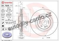 Brzdový kotouč BREMBO 09.7606.11 - MERCEDES-BENZ
