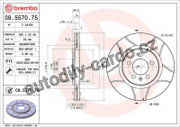 Brzdový kotouč BREMBO MAX 09.5570.75 - VW