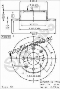 Brzdový kotouč BREMBO 08.4283.20 - HONDA