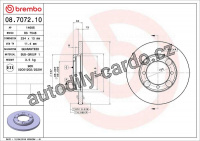 Brzdový kotouč BREMBO 08.7072.10 - MITSUBISHI